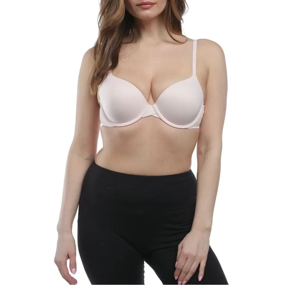 Calvin Klein Perfectly Fit Modern T-Shirt Underwire Bra Nymphs Thigh Pink 36DD - Picture 2 of 4